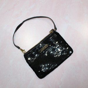 Michael Michael Kors Black Sequin Wristlet